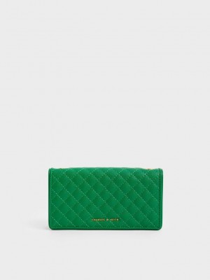 Charles & Keith Acolchado Pouch Verdes | 5847021-VD