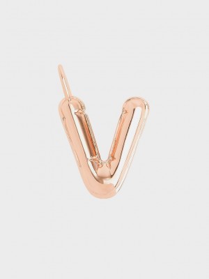 Charles & Keith Alphabet 'V' Charm Rosas Dorados | 5308214-SH