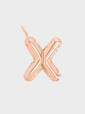 Charles & Keith Alphabet 'X' Charm Rosas Dorados | 7639501-VD