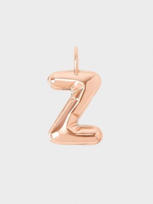 Charles & Keith Alphabet 'Z' Charm Rosas Dorados | 7381546-IY