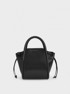 Charles & Keith Ashby Slouchy Tote Bag Negros | 7321906-HK