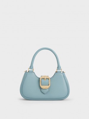 Charles & Keith Avis Belted Top Handle Bag Azules | 7385092-YN