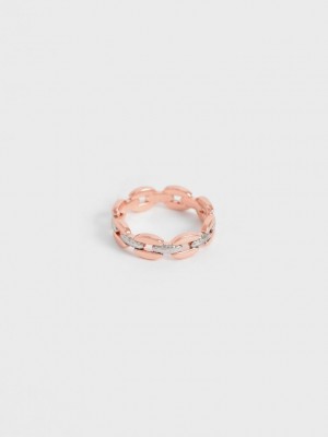 Charles & Keith Chain-Link Ring Rosas Dorados | 6480972-EU