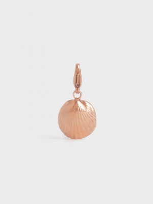 Charles & Keith Cockle Seashell Charm Rosas Dorados | 3041256-HX