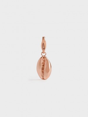Charles & Keith Cowrie Seashell Charm Rosas Dorados | 6712083-UM