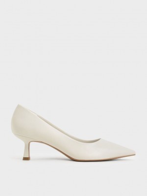 Charles & Keith Emmy Pointed Kitten Heel Pumps Rosas | 1056347-OH