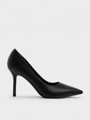 Charles & Keith Emmy Stiletto Heel Pumps Negros | 4731985-LY