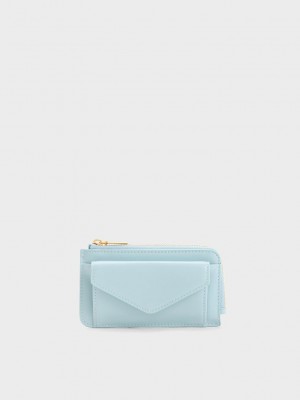 Charles & Keith Eudora Envelope Card Holder Azules | 7028461-VO