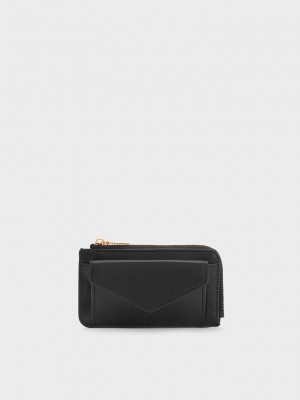 Charles & Keith Eudora Envelope Card Holder Negros | 8960531-SY