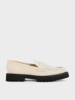 Charles & Keith Fornido Penny Loafers Rosas | 0514389-WT