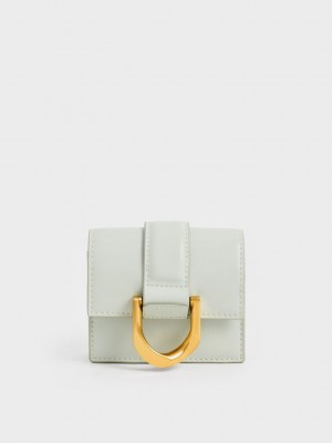 Charles & Keith Gabine Chain-Link Card Holder Verde Menta Verdes | 2156398-SW
