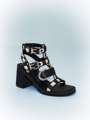 Charles & Keith Gabine Gingham Gladiator Sandals Multicolor | 0735941-PC
