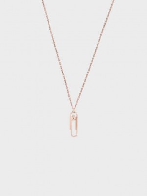 Charles & Keith Gem-Embellished Princess Necklace Rosas Dorados | 5314980-RM