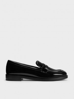 Charles & Keith Gretel Penny Loafers Negros | 6503297-KT