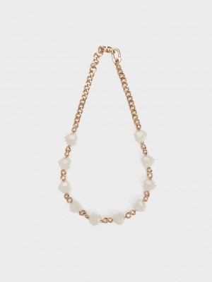 Charles & Keith Heart Motif Choker Necklace Dorados | 7824906-DJ