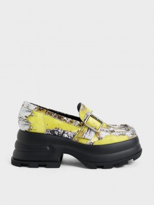 Charles & Keith Jules Plataforma Buckled Loafers Multicolor | 9287461-PQ