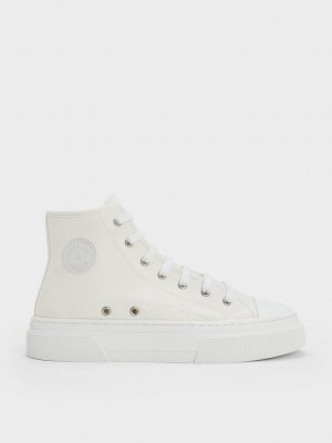 Charles & Keith Kay Lona High-Top Sneakers Blancos | 3570689-NP