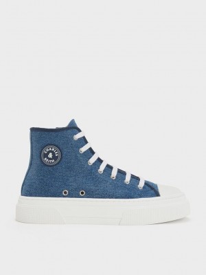 Charles & Keith Kay Lona High-Top Sneakers Azules | 6147592-AN