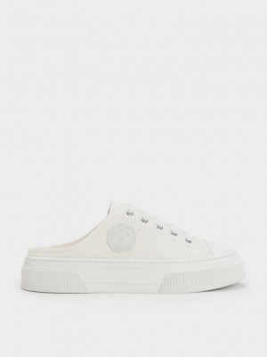 Charles & Keith Kay Lona Slip-On Sneakers Blancos | 9742038-YH
