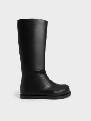 Charles & Keith Knee-High Boots Negros | 4576218-GV