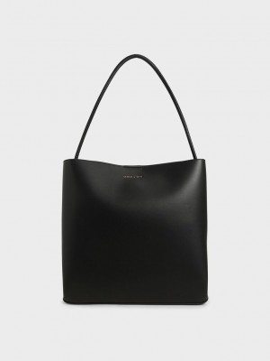 Charles & Keith Leia Tote Bag Negros | 3067928-VX