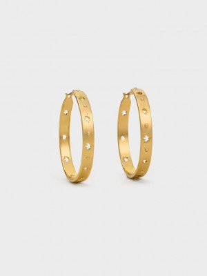 Charles & Keith Leonora Hoop Earrings Dorados | 6802375-TX