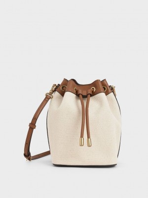 Charles & Keith Lona Drawstring Bucket Bag Multicolor | 9063812-DR