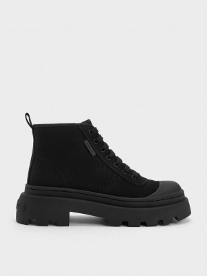 Charles & Keith Lona High-Top Sneakers Negros | 2365940-KF