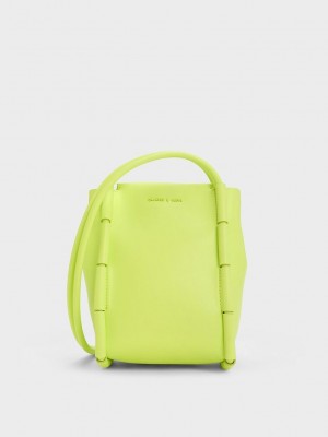 Charles & Keith Machina Rectangular Bag Amarillos | 0592713-HK