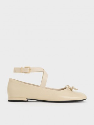 Charles & Keith Margot Crossover-Correa Ballerinas Rosas | 2405397-LI