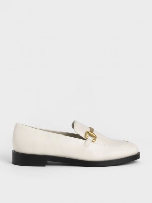 Charles & Keith Metallic Accent Loafers Rosas | 5910674-HL