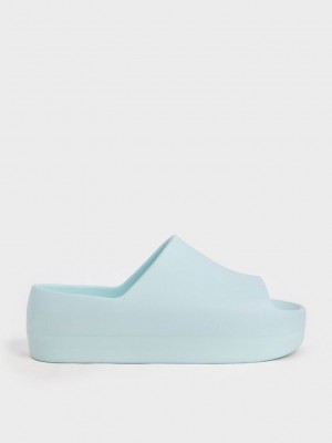 Charles & Keith Morgan Plataforma Chanclas Sandals Verde Menta Verdes | 5860947-YF