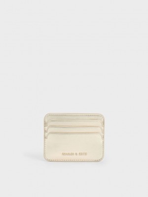 Charles & Keith Multi-Slot Card Holder Dorados | 3418596-CX