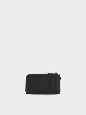 Charles & Keith Multi-Slot Wristlet Card Holder Negros | 6719280-DY