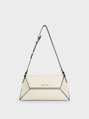 Charles & Keith Nasrin Geometric Shoulder Bag Multicolor | 9650287-AT