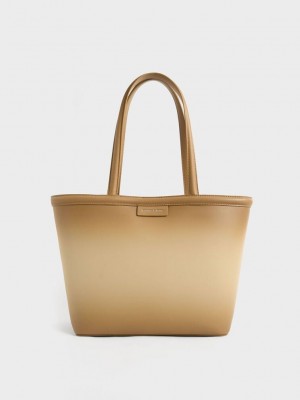 Charles & Keith Ombre Tote Bag Marrom | 7361485-VK