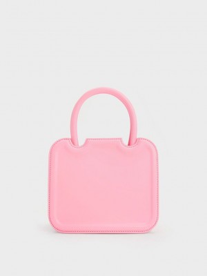Charles & Keith Perline Sculptural Tote Bag Rosas | 3960457-DT