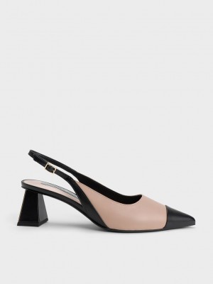 Charles & Keith Puntera Cap Destalonadas Pumps Beige | 5713028-YJ