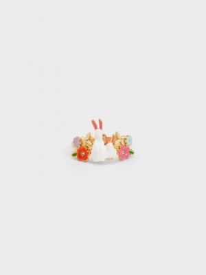 Charles & Keith Rabbit Flower Ring Multicolor | 1672059-VP