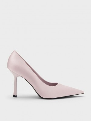 Charles & Keith Recycled Polyester Pointed-Puntera Pumps Morados | 5241837-AB