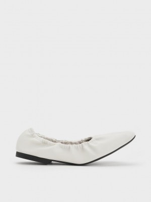 Charles & Keith Ruched Ballerina Flats Rosas | 2684137-DU