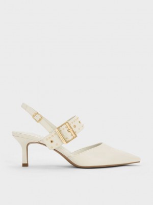 Charles & Keith Sepphe Grommet Destalonadas Pumps Rosas | 5327861-DY