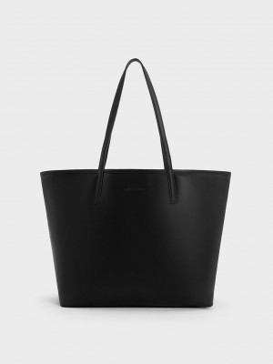 Charles & Keith Sianna Tote Bag Negros | 5163840-GN