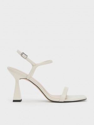Charles & Keith Square Puntera Trapeze Heel Sandals Rosas | 2470956-IC