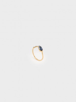 Charles & Keith Swarovski Crystal Geometric Ring Dorados | 2719568-RV