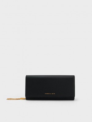 Charles & Keith Tassel Detail Long Wallet Negros | 5176432-IQ