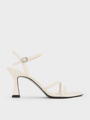 Charles & Keith Tiras Trapeze Heel Sandals Rosas | 8573126-CB