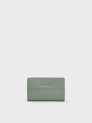 Charles & Keith Top Zip Corta Wallet Verde Oliva Verdes | 9764352-DJ