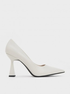Charles & Keith Trapeze Heel Pointed-Puntera Pumps Rosas | 7905123-TM