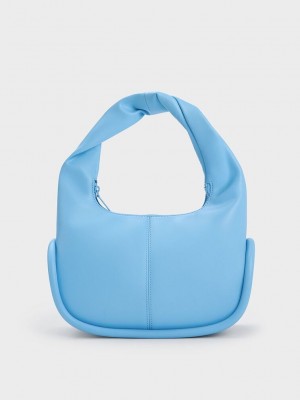 Charles & Keith Tubular Slouchy Hobo Bag Azules | 7398205-VA